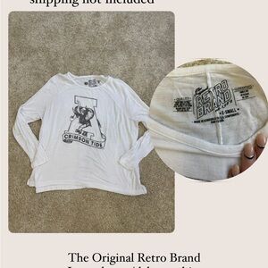 Retro Brand White Long Sleeve Shirt